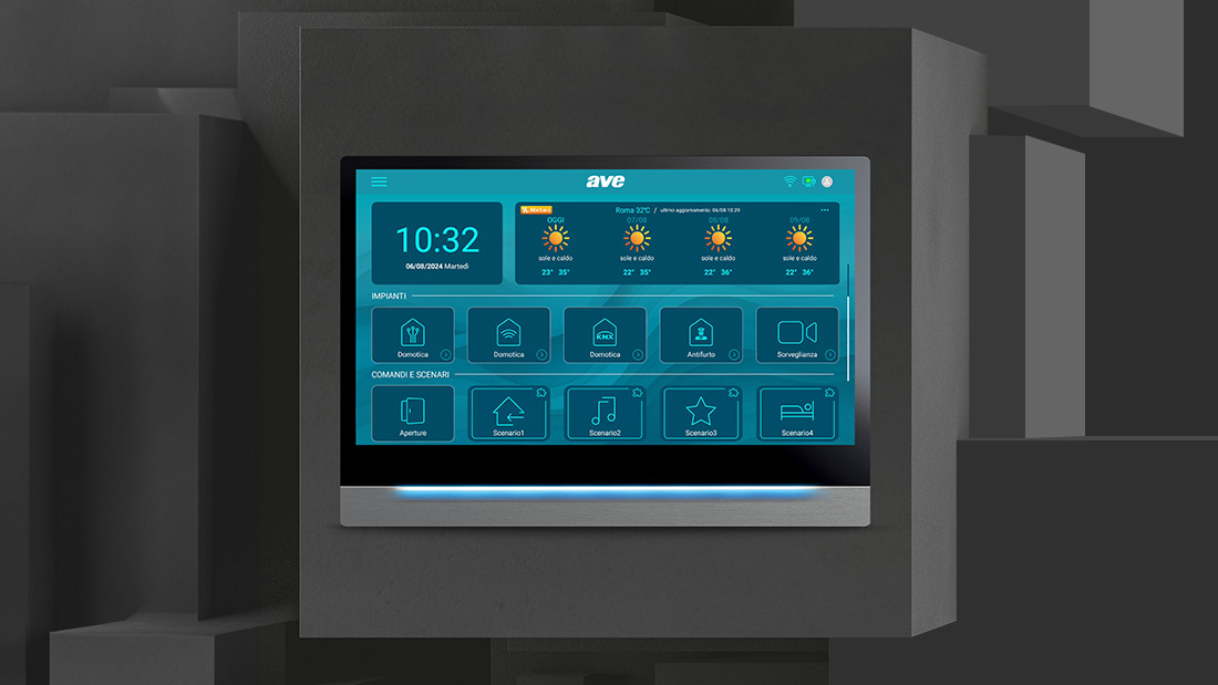 Touch screen da 18" per la smart home: il nuovo supervisore top di gamma AVE