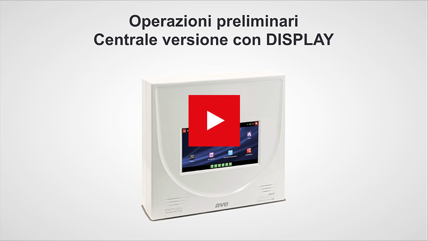 Configurazione Centrale AF927PLUS AVE