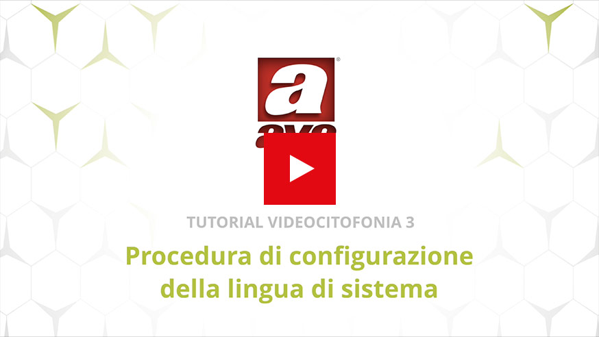 Videocitofonia IP configurazione lingua di sistema AVE