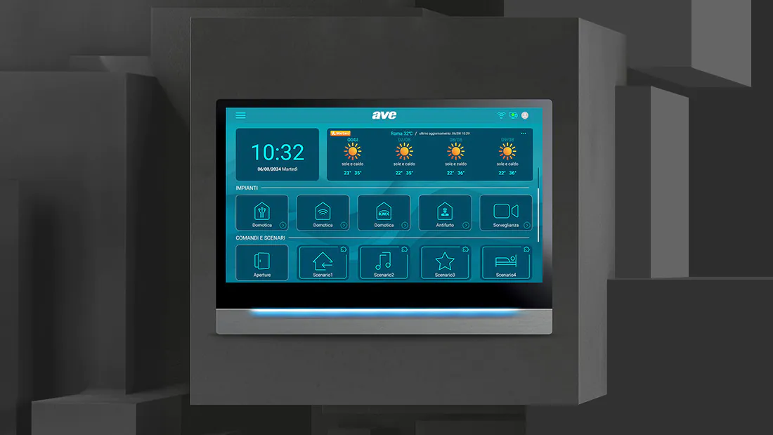 Touch screen da 18" per la smart home: il nuovo supervisore top di gamma AVE