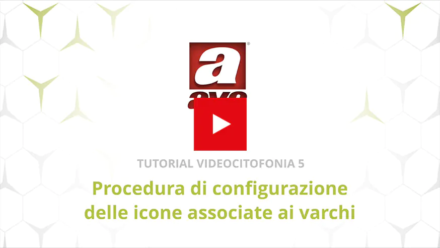 Videocitofonia IP configurazione icone associate ai varchi AVE